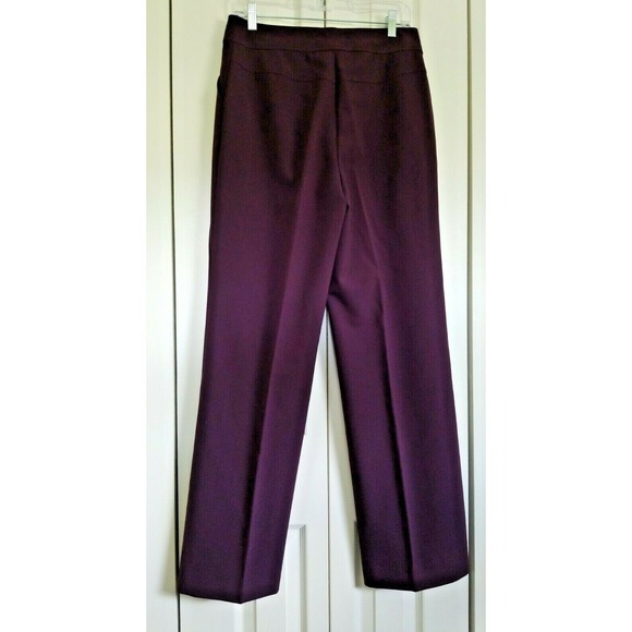 ST. John Sport Women's 10 Plum Purple Pants Poly/Spandex Blend Career - Picture 7 of 7